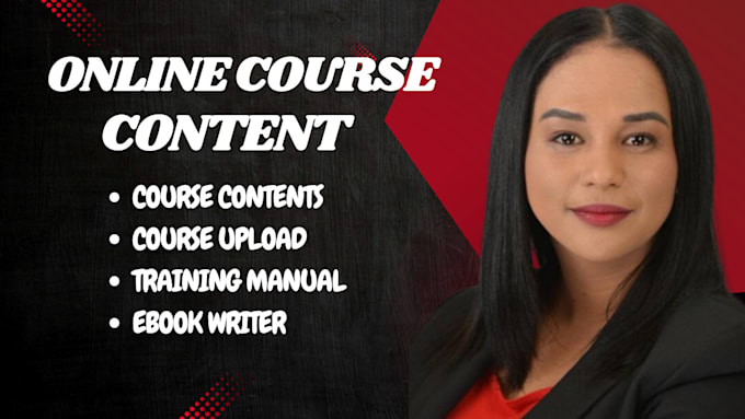 Gig Preview - Do online course content training manual course and ghostwriting