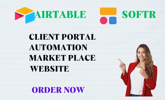 Gig Preview - Design softr client portal airtable database softr website marketplace design