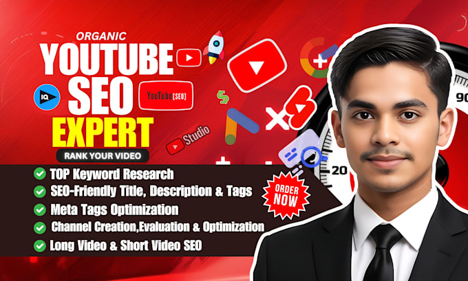 Gig Preview - Do expert youtube video SEO and channel management for top rankings