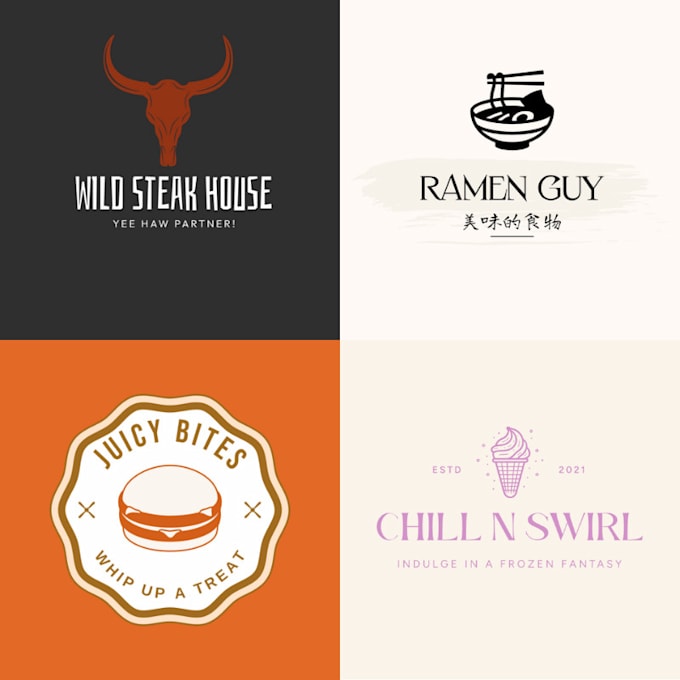 Gig Preview - Create a unique logo for your coffee shop bakery or restaraunt in under 12 hours