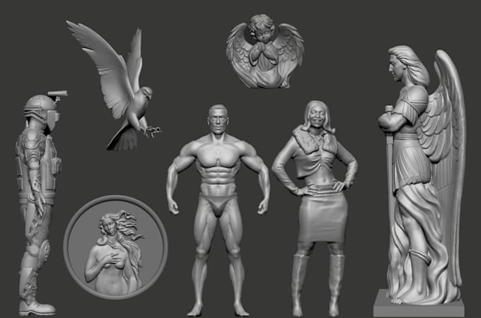 Gig Preview - Sculpt high quality 3d model for 3d printing and cnc