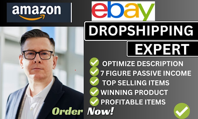 Gig Preview - Do amazon to ebay dropshipping SEO product research product listing ebay