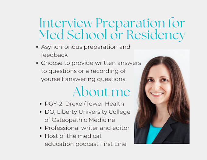 Gig Preview - Help you prepare for medical interviews