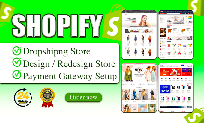 Bestseller - create shopify dropshipping store, design shopify website, payment gateway setup