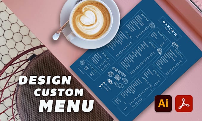 Gig Preview - Design a custom menu for your restaurant, café, wedding, bar