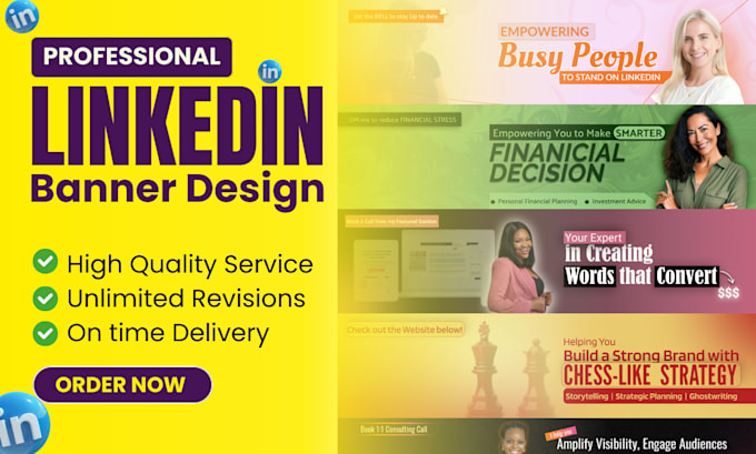 Gig Preview - Design professional linkedin banner, header and cover