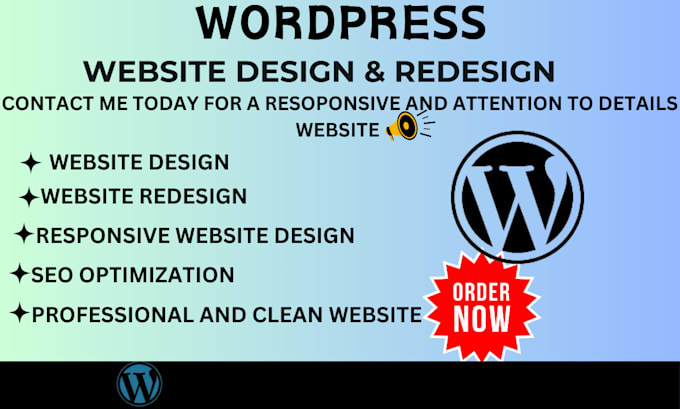 Gig Preview - Create responsive wordpress website design or website redesign