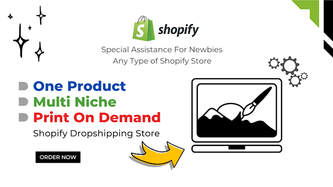 Gig Preview - Setup, design, automated 7 figure shopify dropshipping store, shopify website