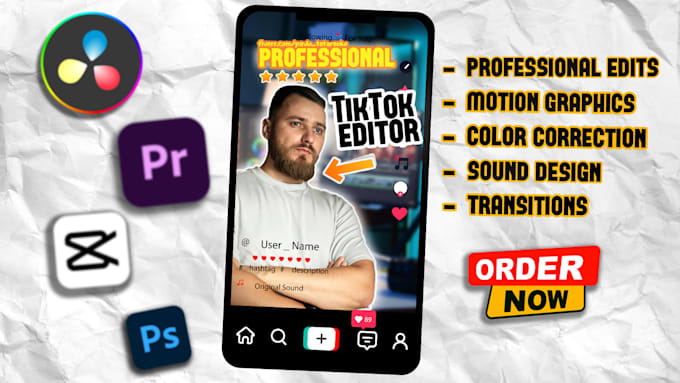 Gig Preview - Do professional video editing for tiktok shorts ugc create tiktok videos creator