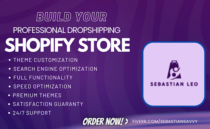 Gig Preview - Build your ecommerce shopify dropshipping website