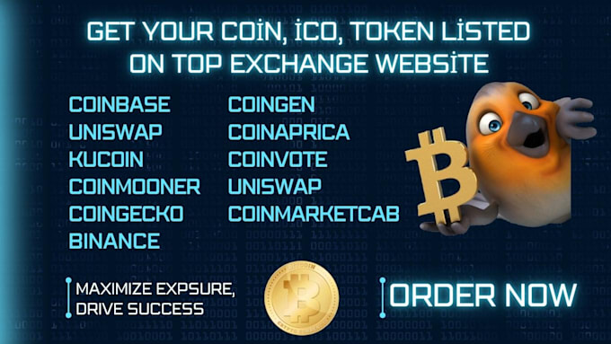 Bestseller - help get your coin or token listed on top exchanges like coinbase and binance