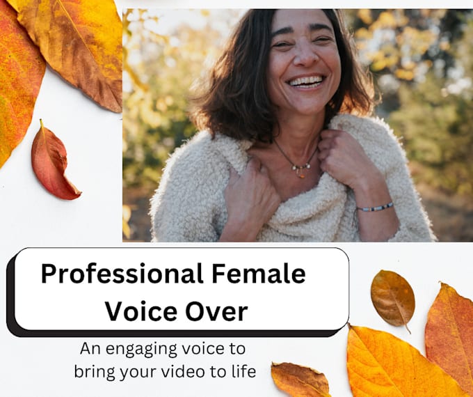 Gig Preview - Create warm professional north american female voice over