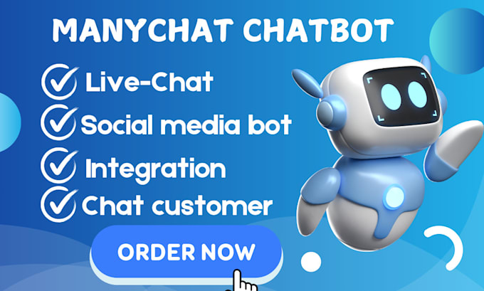 Gig Preview - Use manychat to create chatbot for social media website