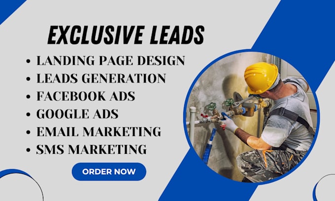 Gig Preview - Generate plumbing leads construction leads plumbing website handyman website