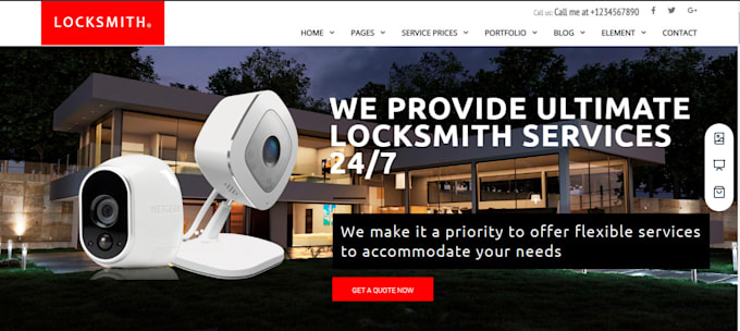 Gig Preview - Design locksmith website, garage door website