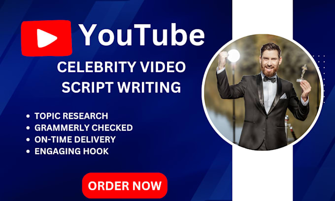 Bestseller - write celebrity script for your youtube channel, gossip viral scripts