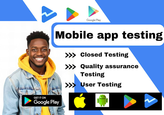 Gig Preview - Provide 20 testers for google play console, qa testing, user app closed testing