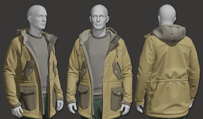 Gig Preview - Make 3d clothing, cloth 3d fashion, 3d modelling, rig and weight 3d model, mmd