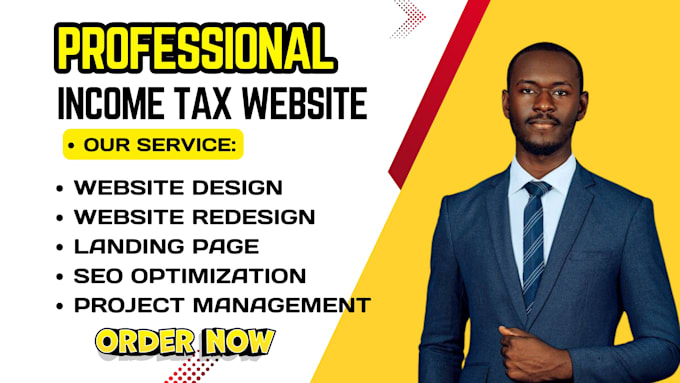 Gig Preview - Design income tax website tax preparation website tax website finance website