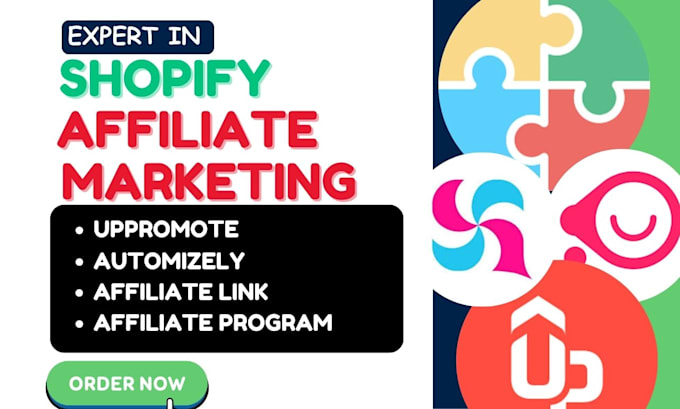 Gig Preview - Setup shopify store goaffpro uppromote referral candy affiliate marketing