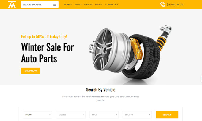 Gig Preview - Build automotive shopify store automobile accessories car part auto part website