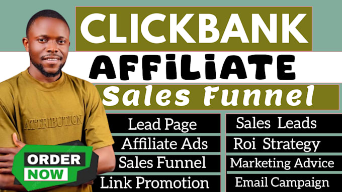 Gig Preview - Do automated clickbank affiliate marketing sales funnel affiliate link promotion