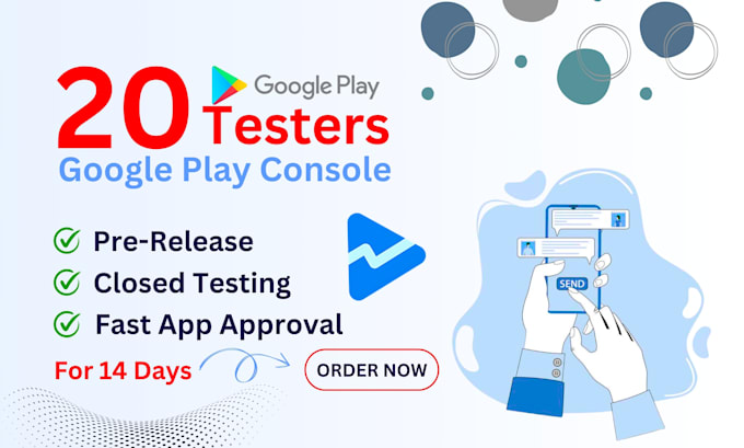 Gig Preview - Provide 20 testers google play console closed testing on different devices