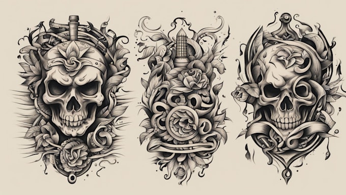 Gig Preview - Create awesome old school tattoo style design