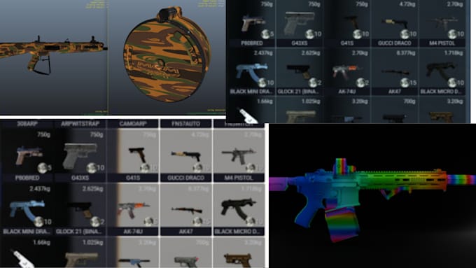 Gig Preview - Create,fivem,gta v,gun mod, weapon pack,custom weapons