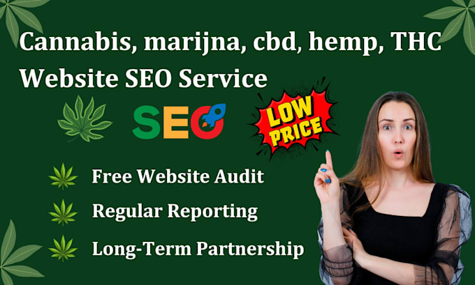 Gig Preview - Do cbd, cannabis website, and vape shop SEO services