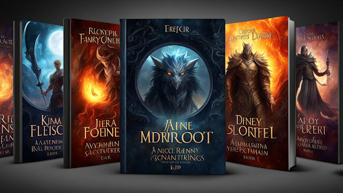 Gig Preview - Make professional fantasy book cover design,ebook cover, book cover illustration