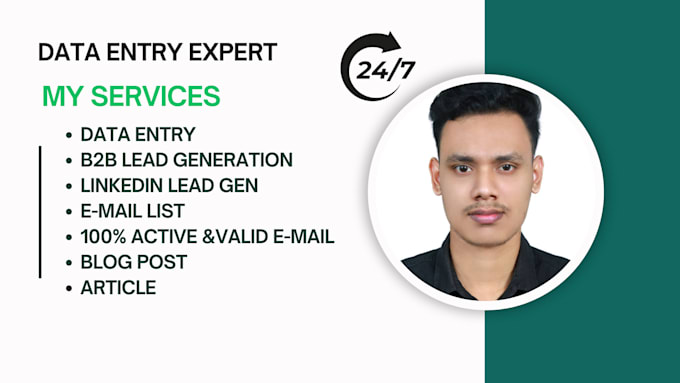 Gig Preview - Do data entry lead generation web research