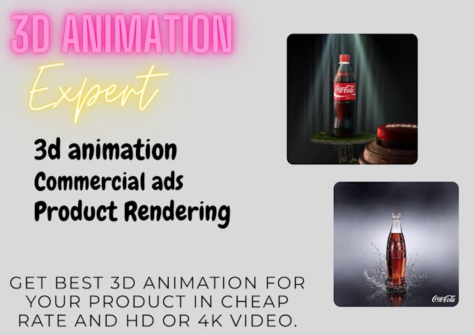 Gig Preview - Do 3d animation and 3d modeling of your product