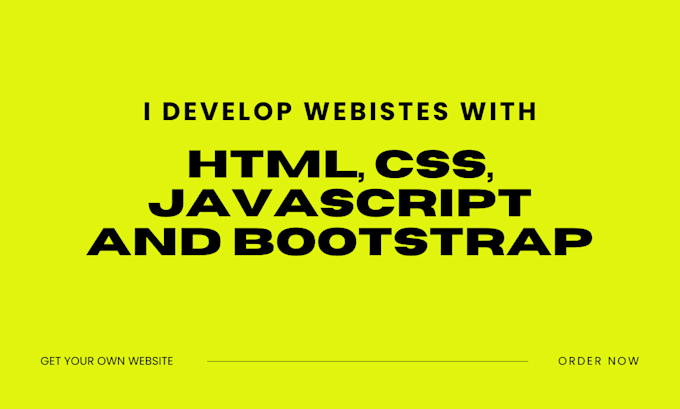 Gig Preview - Do website development html css javascript