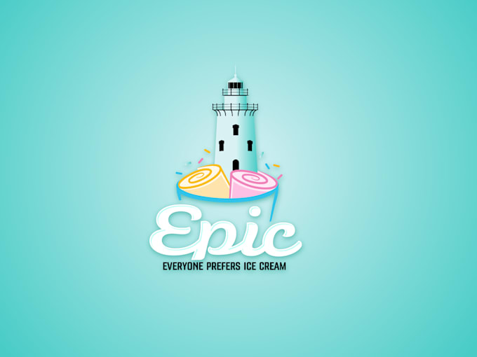 Gig Preview - Make a modern ice cream brand logo design in 1 day