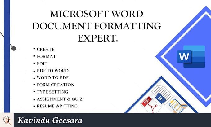 Gig Preview - Format and edit your microsoft word documents professionally