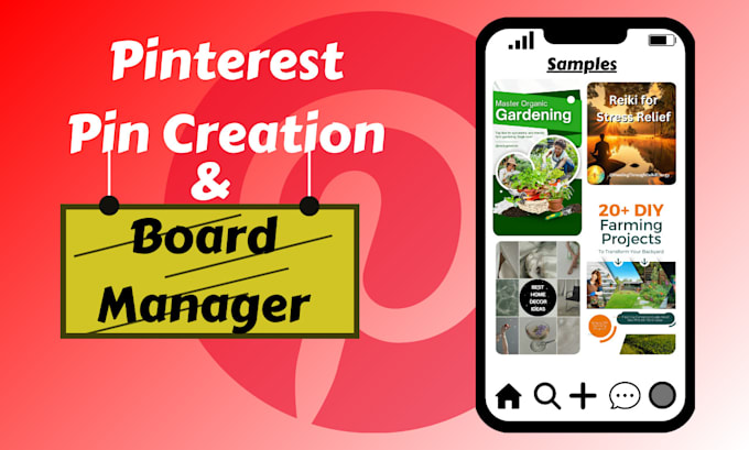 Gig Preview - Be your pinterest pin creator and board manager