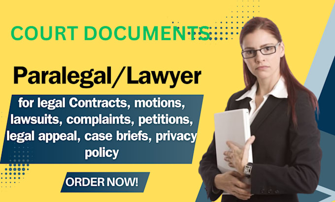 Bestseller - write legal motions, lawsuits, complaints, petitions, legal appeal