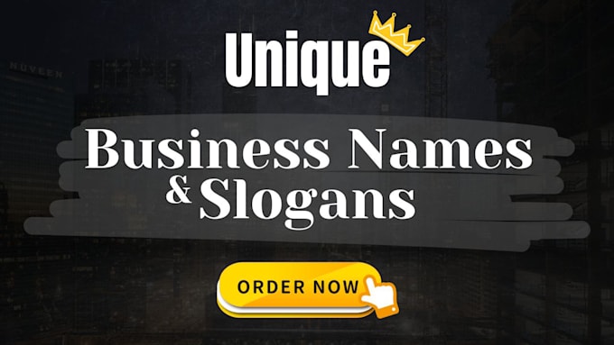 Gig Preview - Create catchy business names slogans with domain check