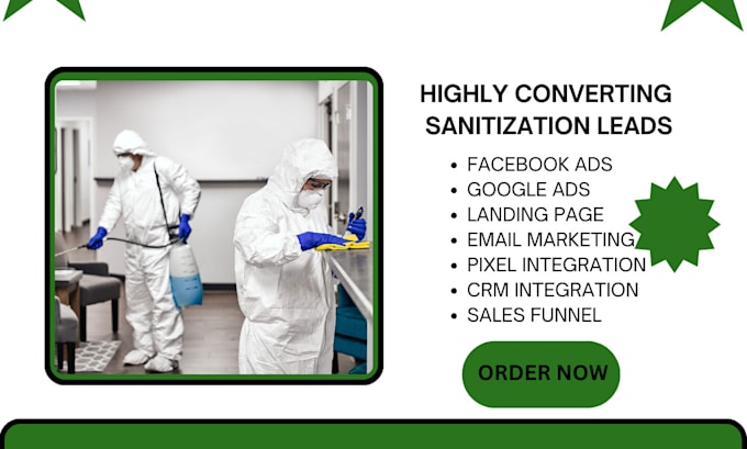 Gig Preview - Generate sanitization leads pest control home cleaning leads fumigation leads