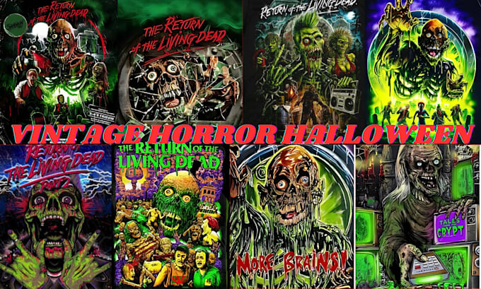 Gig Preview - Design retro vintage horror poster, movie, halloween, comic, book cover, t shirt