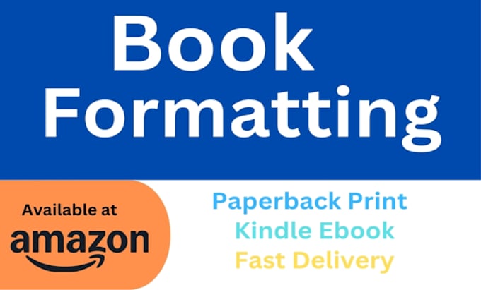 Gig Preview - Book formatting for amazon kdp book formatting and publishing book cover design