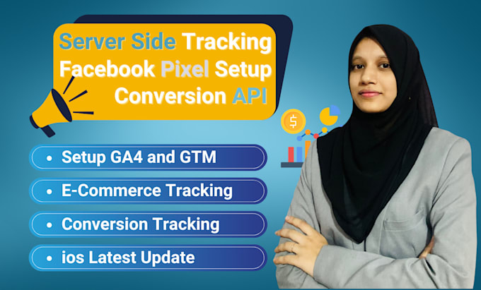 Gig Preview - Setup facebook pixel conversion API ios 14 update server side tracking by GTM ga