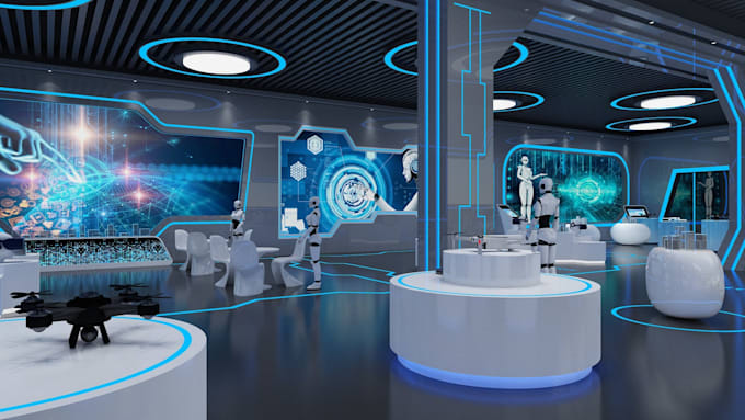 Gig Preview - Do 3d exhibition hall design, 3d exhibition hall virtual staging