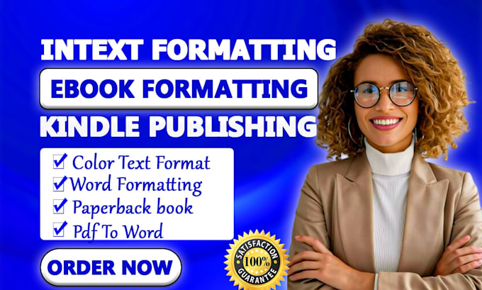 Gig Preview - Do ebook formatting paperback book for KDP intext formatting color text format