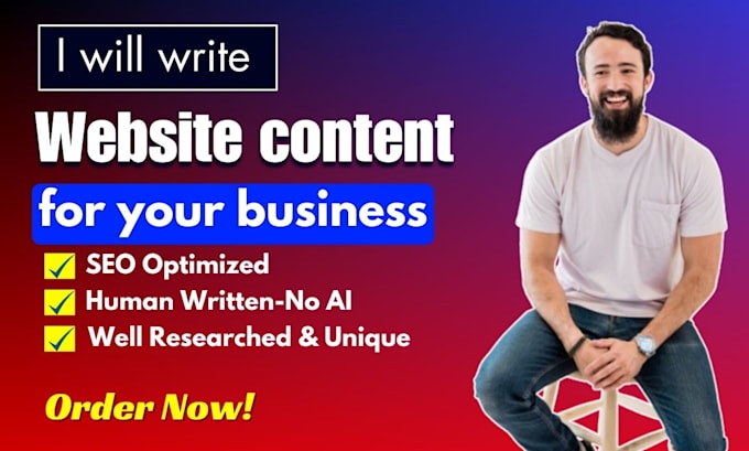 Gig Preview - Write website content for your business