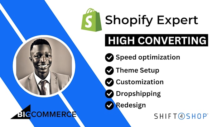 Gig Preview - Design shopify store, shopify subscription websites with dropshipping products