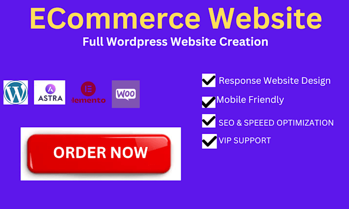 Gig Preview - Create ecommerce website using woocommerce