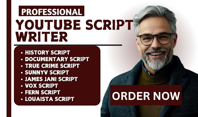 Gig Preview - Write youtube scripts  for nba, mma, boxing, history, documentary video script