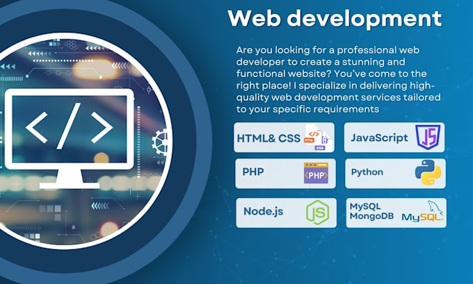 Gig Preview - Be full stack web developer software developer